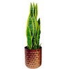 Leaf Honeycomb Metal Planter, Mixed Materials, Copper, 18cm