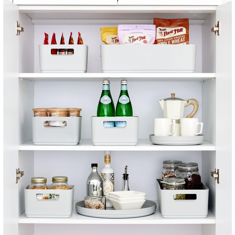 Kitchen Recycled Plastic Lazy Susan Turntable, 10" D, Gray