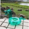 CORHAD 4pcs Inflatable Unicorn Drink Cup Holder Green Transparent Floating