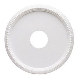 Westinghouse 7773300 15-3/4-Inch Round Beaded White Finish Ceiling Medallion