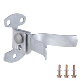 Chain Link Fence Gate Latch with Screws, 1-3/8" Wall Mount (Flat Back) Fork Gate Latch with Padlock Hole, Chain Link Fence Parts Gate Hardware Gate Locks for Outdoor Fence - Mounts to Post or Wall