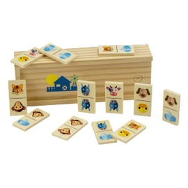 Science4you Wooden Dominoes for Children - Domino Game for Children from 3 Years with Colourful Animal Pictures - Wooden Dominoes STEM, A Wooden Game and Gifts for Boys and Girls from 3 Years
