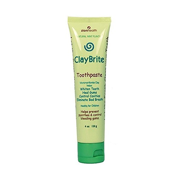 Tpste,Claybrite Natural by Zion Health - 4 Oz, 2 Pack