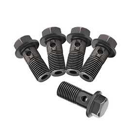 5 Pcs Brake Banjo Bolt, Motorcycle Banjo Bolts for Brake Caliper Master Cylinder & 10 Pcs Banjo Washers(M10×1.25mm) m10x1.25 banjo