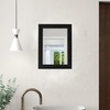 ZYGNHMO Rustic Black Bathroom Mirror, 11.8x15.8 Inch Wooden Frame Rectangle
