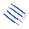PATIKIL 6.7" Spiral Retractable Spring Coil Keychain, 4 Pack Stretch