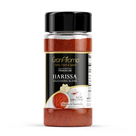 GranAroma Harissa Seasoning Blend, North African Cuisine, Bold & Tangy, Dry Rubs & Roasted Meat (3.68 Ounce)