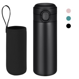 Flintronic Travel Mugs, Leakproof, BPA-Free Stainless Steel Coffee Cup, 450ml Insulated Water Cup, 304 Stainless Steel Vacuum Drink Flasks - for Hot & Cold Drinks When- & Wherever You Want