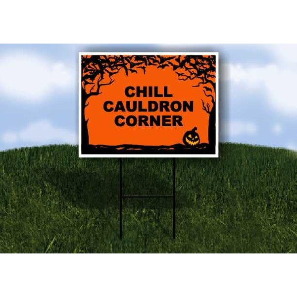 CHILL CAULDRON CORNER Halloween Bats and Jack O Lantern 1