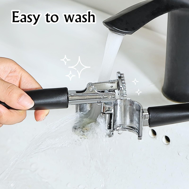 Garlic Press Mincer, Crusher Set with Removable Chamber - Ergonomic