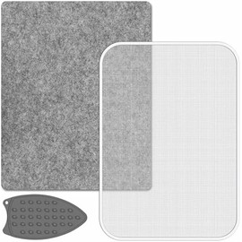Seloom 17"X13.5" Wool Ironing Mat for Quilters with Iron Mesh Cloth, Wool Pressing Pad Easy Pressed Iron Mat for Retains Heat, Great for Quilting & Sewing Projects