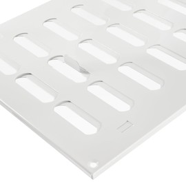 Repa Market 12" x 8" Inch (Outer Dimensions) White Adjustable Air Wall Vent Cover - Indoor Outdoor Metal Grille Heating Cooling Ventilation for Home Garage Shed Open and Close Register (300 x 200 mm)