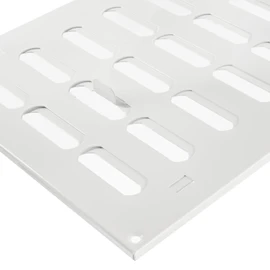 Repa Market 12" x 8" Inch (Outer Dimensions) White Adjustable Air Wall Vent Cover - Indoor Outdoor Metal Grille Heating Cooling Ventilation for Home Garage Shed Open and Close Register (300 x 200 mm)