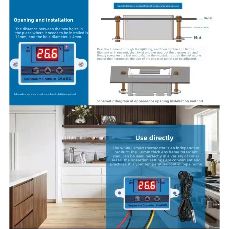 Digital LED Temperature Controller Module, XH-W3002 Digital Temperature Controller Switch