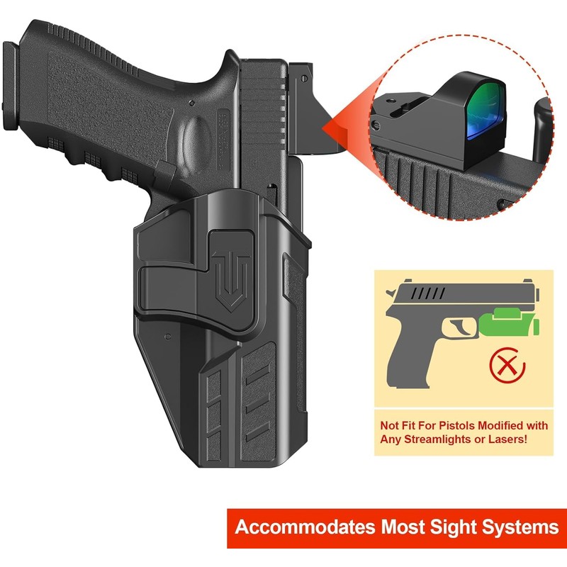 Level 2 OWB Paddle Holster, Auto Lock Quick Release Polymer