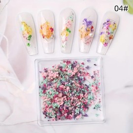 3D Dried Flowers for Nails, Spring Flower Nail Art Stickers 1Box Mixed Dried Flowers for Resin Crafts Colorful Small Natural Flower Dried Floral Nail Decals Charms for Summer Nail Art Decorations