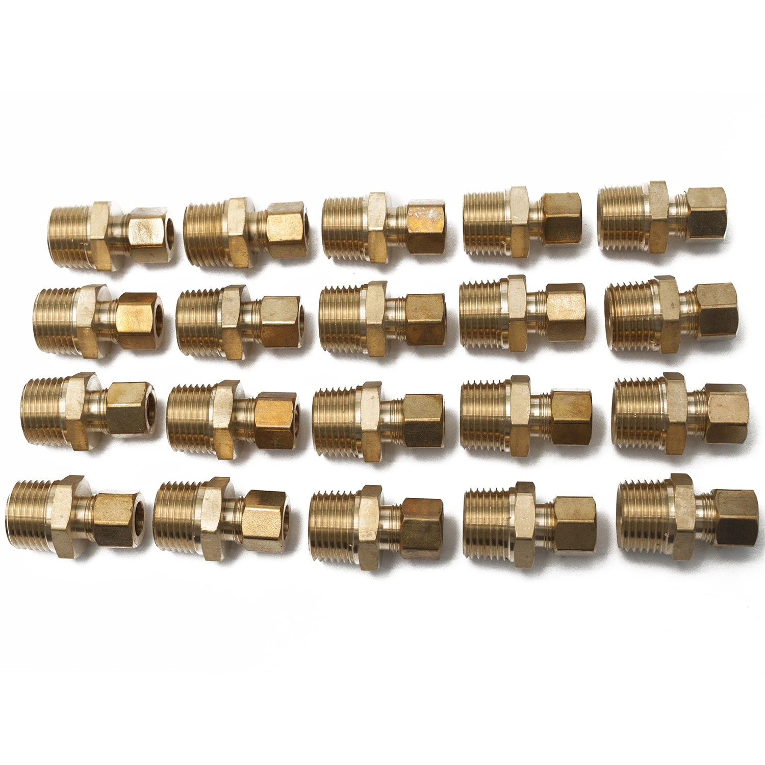 LTWFITTING Brass Fittings Outer x NPT Male Thread Compression Fitting ...