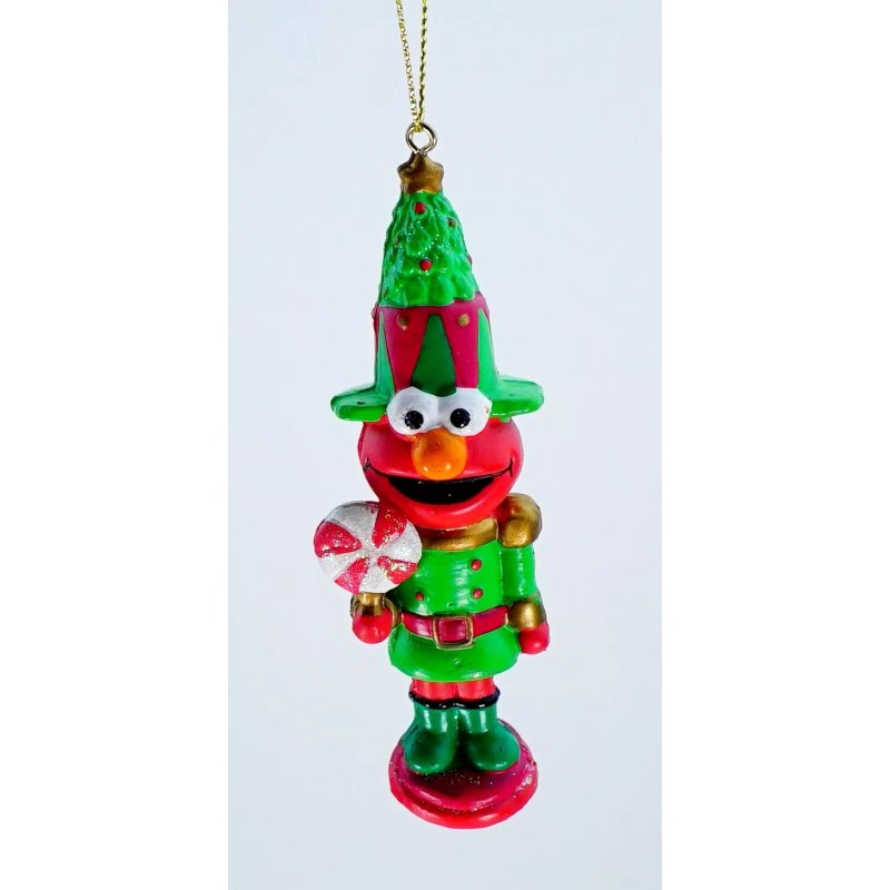 Sesame Street Elmo Christmas Tree Ornament Nutcracker Lollipop Holiday Gifts