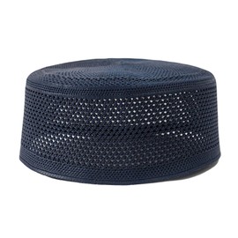 Hkfgdjdl Party Hat Knitted Cotton Turban Hat for Men Breathable Kufi Prayer Hat Ramazan Hijabs Hat Arabic Skull Hat, navy