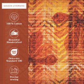 Maison d' Hermine Placemats Set of 4 100% Cotton Washable Cloth Place Mats, Reusable Table Mats for Kitchen Dining Decoration, Party, Wedding, Restaurant (Thanksgiving Tartan, 13" x 19")