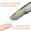 Metal-Handle Utility Knife, Finger Friendly Ceramic Blade, Auto Retracts for