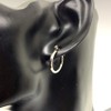 LUXSTAR Ring, Earrings, Hoop, Men's, Women's, Thin 0.08 inch (2