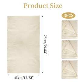 3 Pcs Bread Fermented Cloth,Large Bakers Cloth,Linen for Baking Bread,Breads Clothes,for Rolling Dough, Making Bread and Pastries(75 x 45 cm)