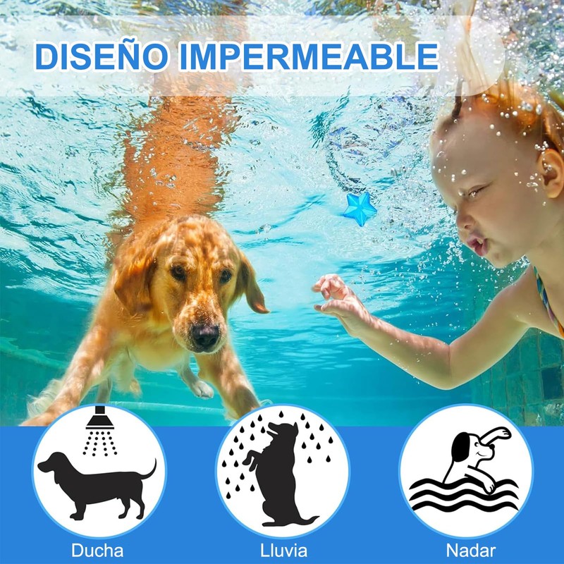 RYEWGRV 4 Pieza Collar con Hebilla, 65CM/26.6in (Azul)