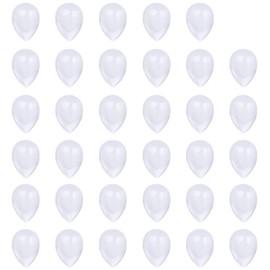 HAUTOCO 72pcs Teardrop Glass Cabochons 18x25mm Flat Back Clear Cabochon Dome Tiles Non-calibrated for Cameo Pendant Photo Craft Jewelry Making