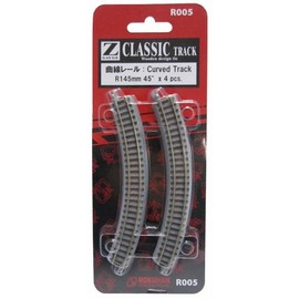 Rokuhan Z Gauge R005 Curved Rail R145mm 45°