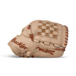 Buckler Youth 'Junior Select Fastpitch' Softball Series - Fielders Gloves - Multiple Styles (Pitcher, 12 inch, Basket - Camel, Right Hand Throw)