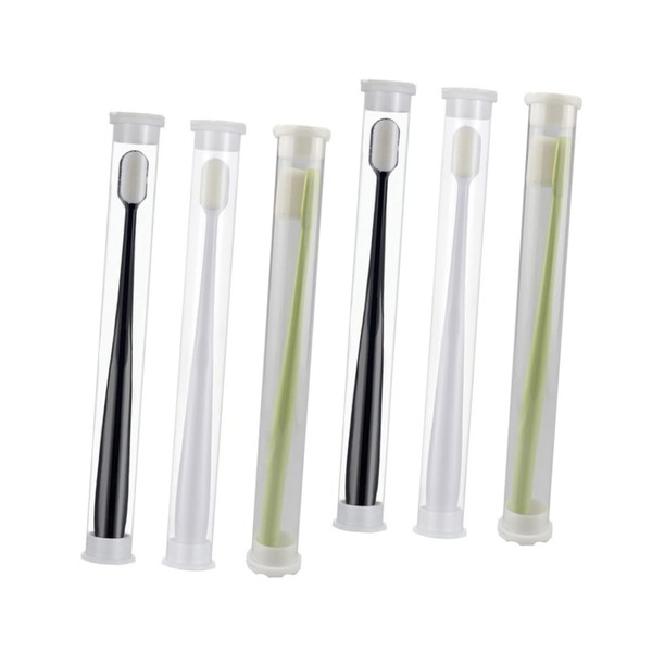 SAFIGLE 6Pcs Portable Toothbrushes for Oral Cleaning Micro Nano Bristles