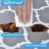 1pcs Waterproof Round Tablecloth, Elastic Edged Fitted Flannel Backed Table