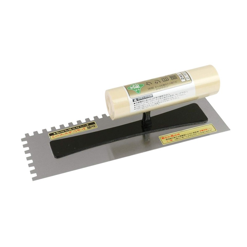 Green Long Honyaki Comb Trowel, 0.2 inch (6 mm) Eye,