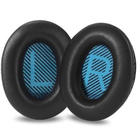 VIIMAKE Thicken Lambskin Leather Ear Pads Cushions for QC 35 QC35ii, Soft Leather Replacement Earpads for Bose QuietComfort 35 / QuietComfort 35ii，Comfort and Durable (Black)