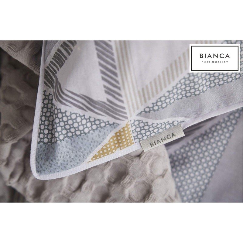 Bianca Astrid Cotton Print Oxford Pillowcase Ochre