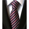 Elfeves - Corbata moderna de rayas finas para hombre, Azul