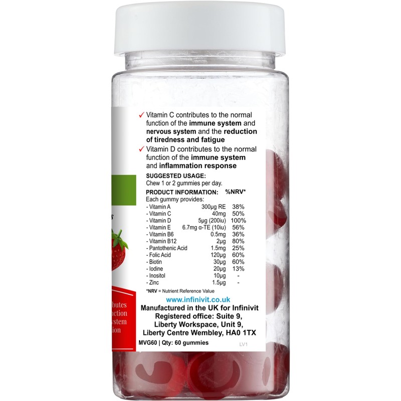 InfiniVit - VitaBerry Boost Multivitamins Gummies for Men, Women, High