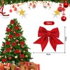 12 Pieces Red Christmas Bows Christmas Tree Decorations, 5.5 Inch