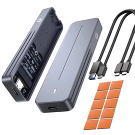 M.2 NVMe SSD External Case 10Gbps High Speed Data Transfer SSD Enclosure No Tools Required High Performance Chip Aluminum M.2 NVMe Card Reader UASP & Trim Support M key/B+M key SSD Support