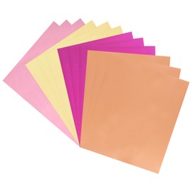 sourcing map 200 Pack Toner Reactive Foil,Deco Foil Transfer Sheets 8.5"x11" A4 Hot Foil Paper for Laser Printer Scrapbooking Heat Transfer DIY Craft,Pink/Gold/Bronze/Rose Red