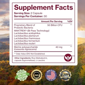 Pure Micronutrients Vaginal Probiotics 60 Capsules 50 Billion CFU + Prebiotic