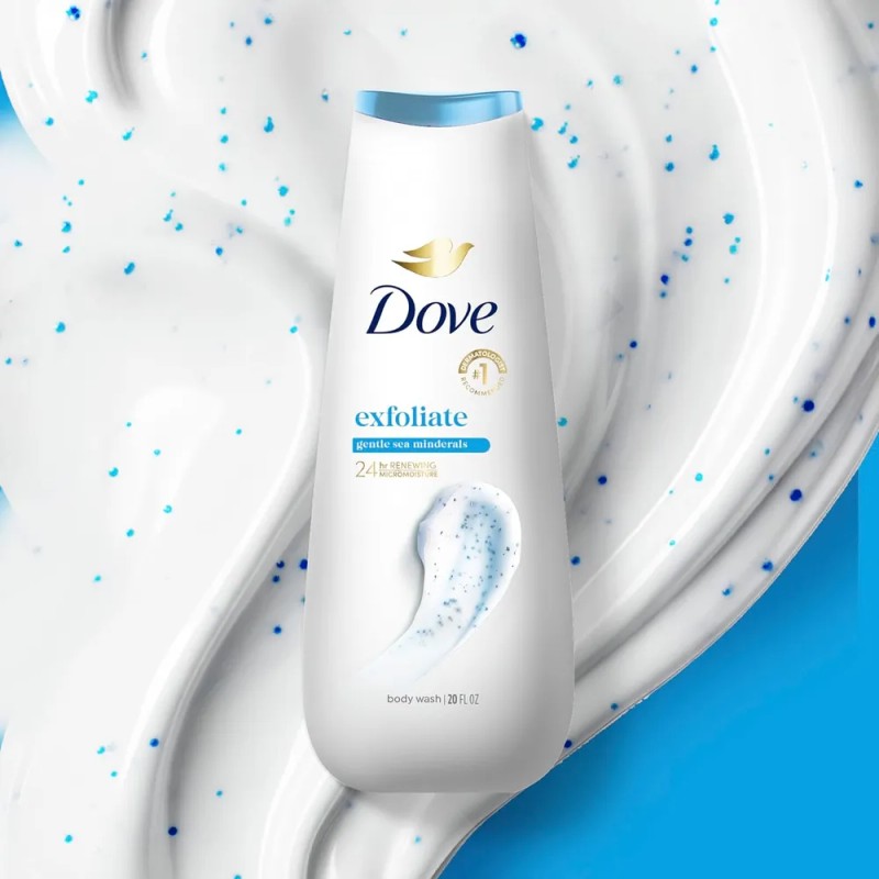 Dove Body Wash Jabón Corporal Exfoliante Con Minerales 591ml