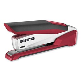 inPOWER+ 28 Premium Desktop Stapler, 28-Sheet Capacity, Red/Silver