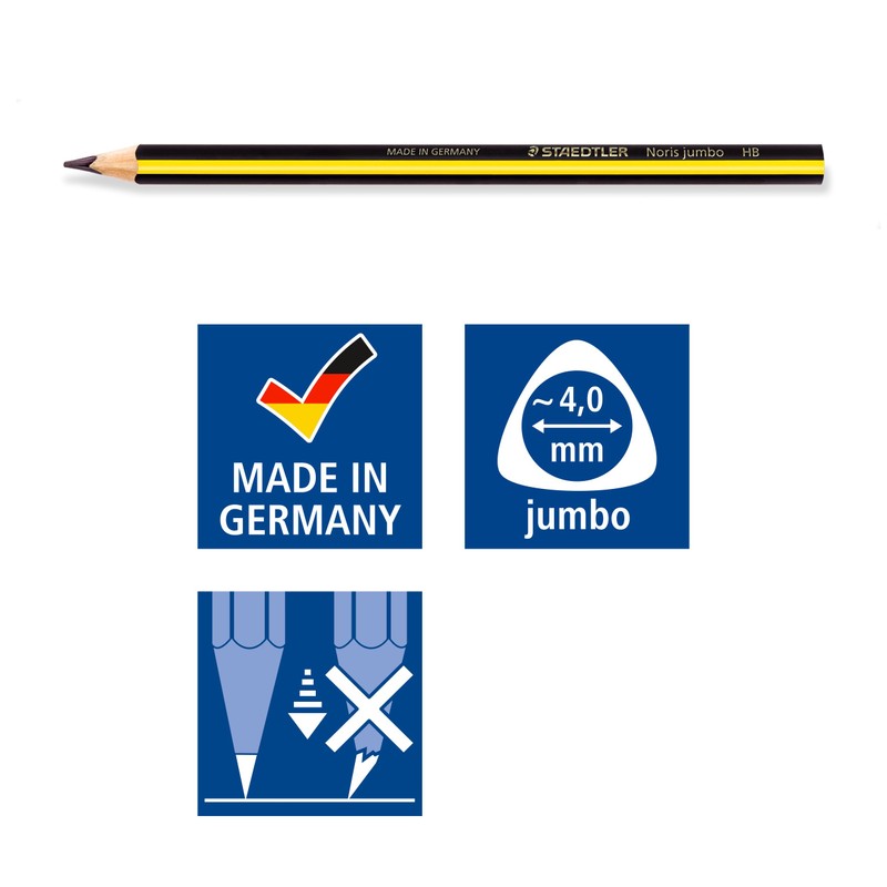 Staedtler Noris Club 119 NKP48 Jumbo Pencil, 48 Pieces in