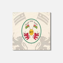 Unbranded Togo Coat Of Arms 4'' X 4'' Square Wooden Coaster