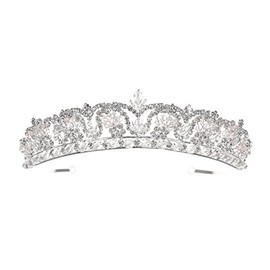 Handmade Bridal Floral Rhinestone Crystal Wedding Tiara Crown T1118