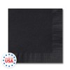 Black Beverage Napkins / 100 Count 3 Ply 4 3/4"