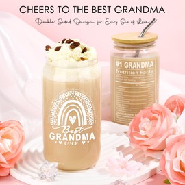 Grandma Gifts for Grandma Birthday Gifts from Grandkids Unique New Grandmother Gift for Nana Gift Ideas for Grandmas Cool Presents for Grandmas Bracelet Tote Bag Cup Candle Socks Acrylic Puzzle