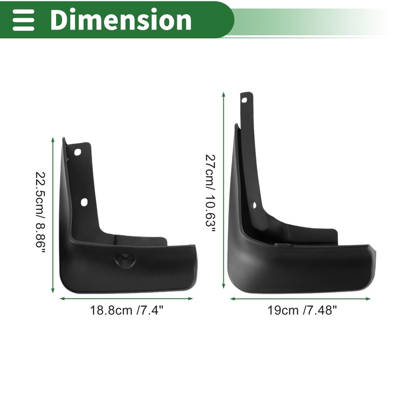 Motoforti Mud Flaps Splash Guards Mud Guards for Lincoln MKZ